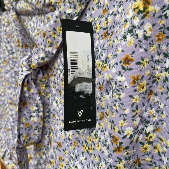 Lulus Sweetie Season Purple Floral Print Ruffled Hem Shorts Womens Size XL NWT - Picture 8 of 11